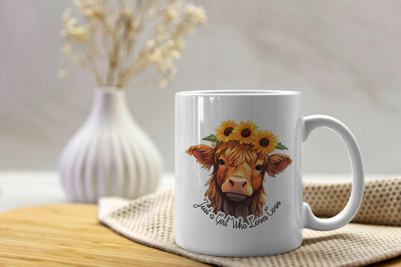 Custom Highland Cow Mug: Farmhouse Decor, Cow Lover Gift