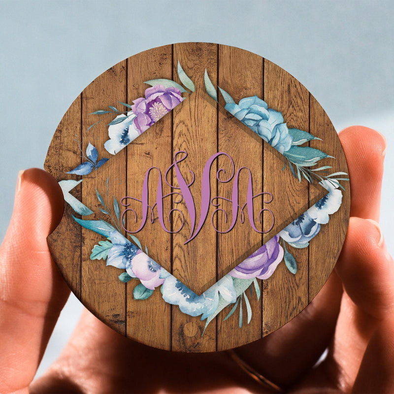 Boho Car Coasters - Cute Custom Coaster Set for Car Decor & Wedding Favors