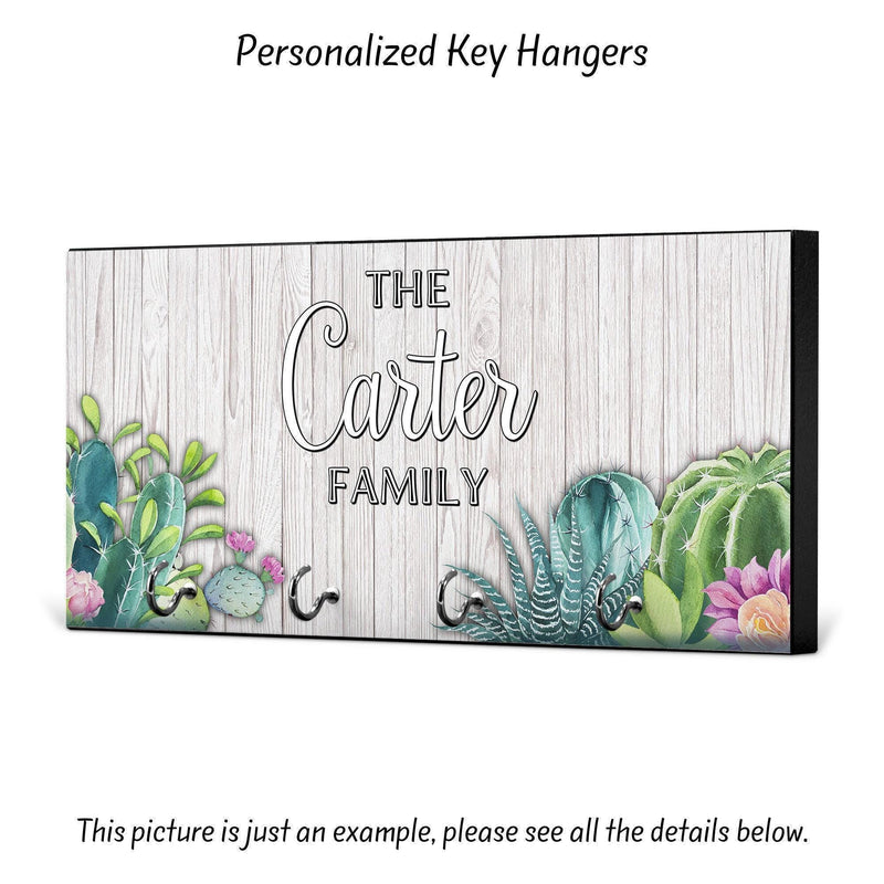 Cactus, Key Holder for Wall, Wedding Gift, Gift for Her, Anniversary Gift, Housewarming Gift, New Home Gift, Home Decor, Key Holder, KH40