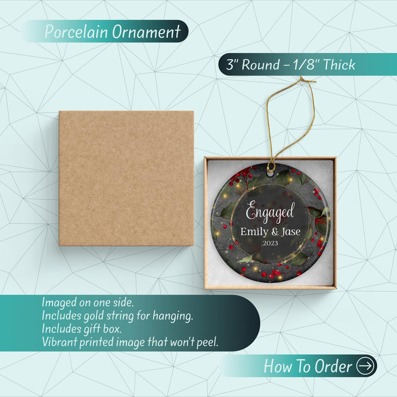 Personalized First Christmas Name Ornament - The Ultimate Newlywed and Engagement Gift