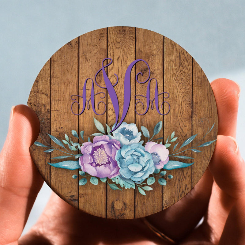 Boho Car Coasters - Cute Custom Coaster Set for Car Decor & Wedding Favors