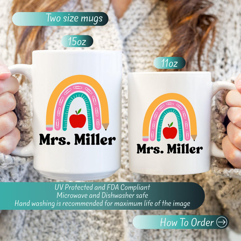 Personalized Teacher Mug - Custom Teacher Appreciation Gift