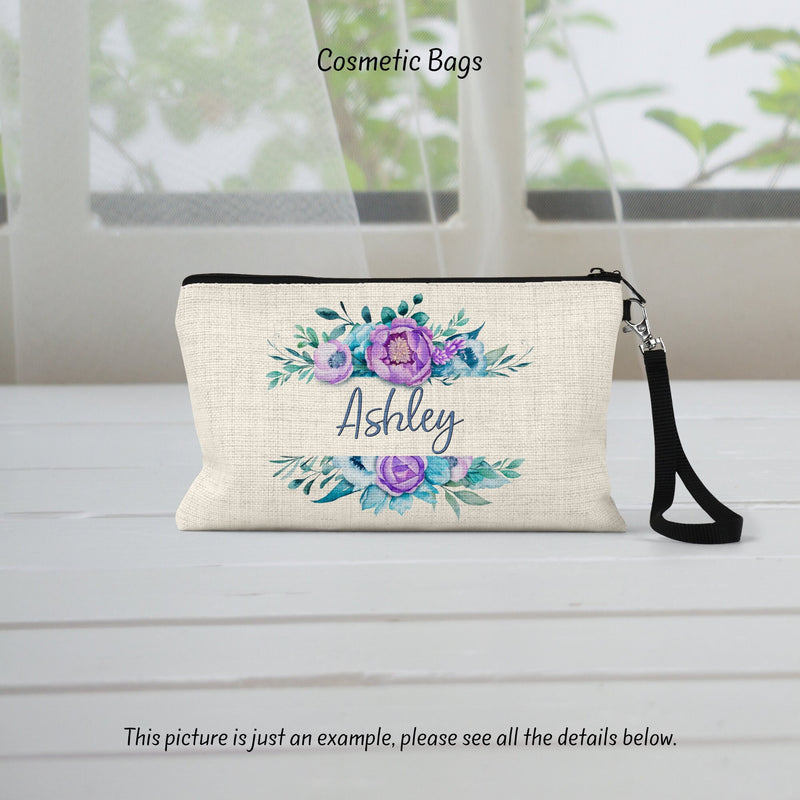 Floral Personalized Makeup Organizer - Custom Best Friend Gift