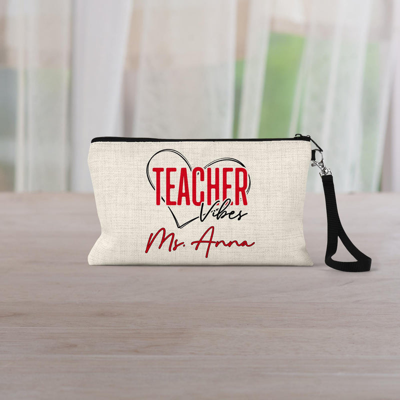 Teacher Appreciation Makeup Bag/Pencil Pouch - A Personalized Appreciation Gift for End of School Year