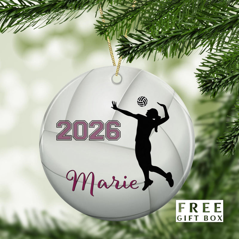 Volleyball Ornament, Senior Graduation Commemorative, Christmas Keepsake