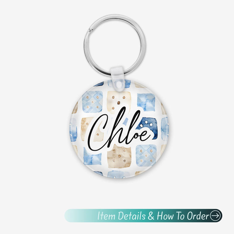 Custom Name Keychain – Cute Acrylic Keychain, Bridesmaid Gift, Shabby Chic Bag Charm