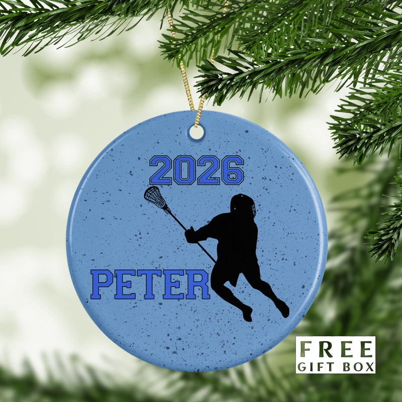 Lacrosse Graduation Christmas Ornaments - Senior & Coach Gift