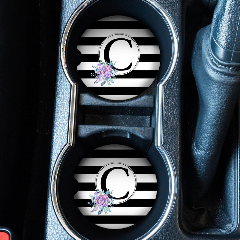 Boho Car Coasters - Cute Custom Coaster Set for Car Decor & Wedding Favors