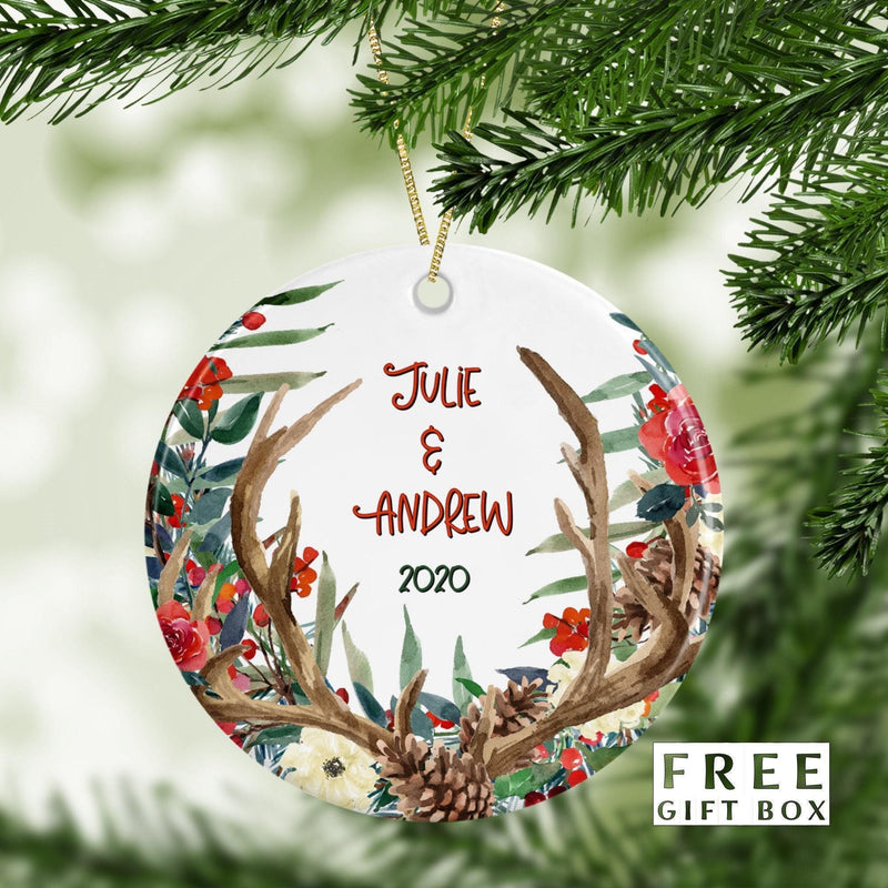 Our First Christmas Engaged Ornament - Couples & Family Christmas Tree Keepsake