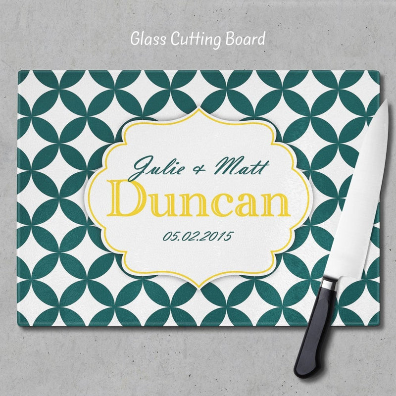 Personalized Cutting Board, Glass Cutting Board, Cutting board, Kitchen Decor, Wedding Gift, Anniversary Gift, Housewarming Gift, GC08