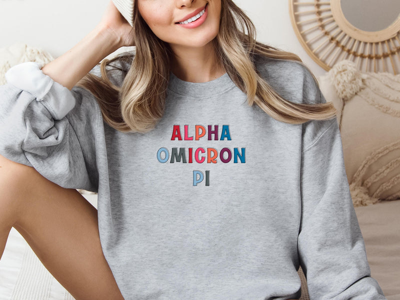 Alpha Omicron Pi Sweatshirt – Big Little Sorority Gift