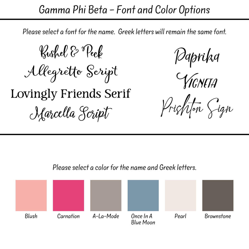 Gamma Phi Beta Sorority Ornament: Custom College Merch for Big Little Sorority Gifts