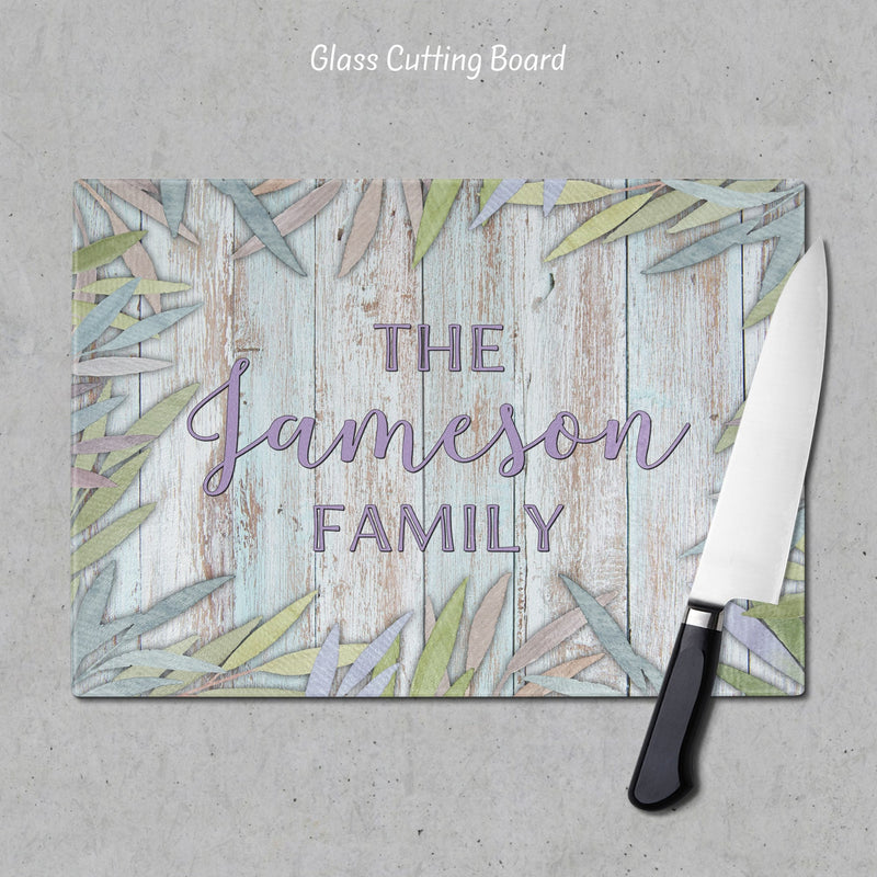 Cutting board, Glass Cutting Board, Personalized Cutting Board, Kitchen Decor, Wedding Gift, Anniversary Gift, Closing Gift, GC31