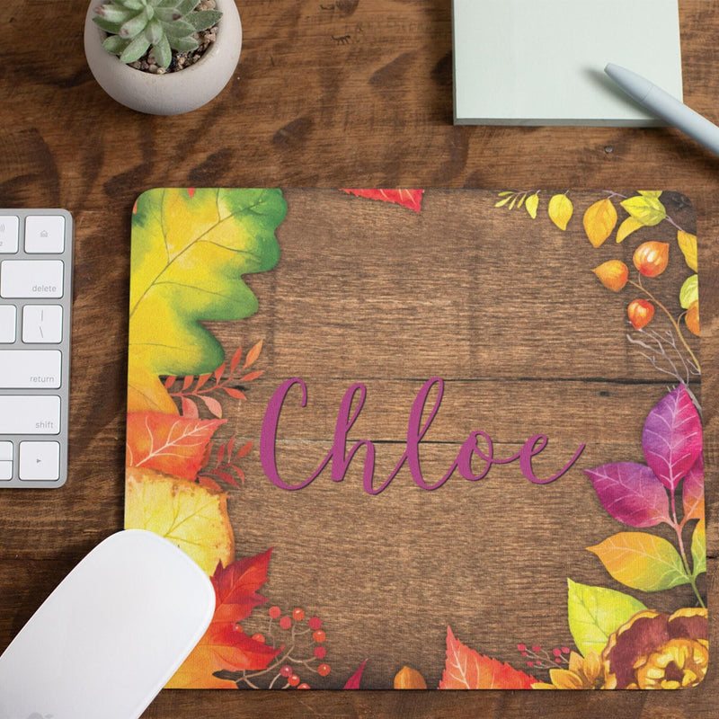 Autumn Mouse Pad Personalized Mouse Pad Autumn Gift Monogrammed Mouse Pad Monogrammed Mousepad Custom Mouse Pad MP39