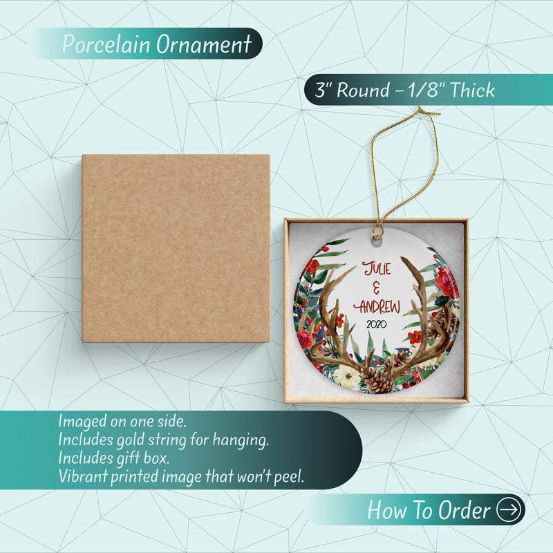 Our First Christmas Engaged Ornament - Couples & Family Christmas Tree Keepsake