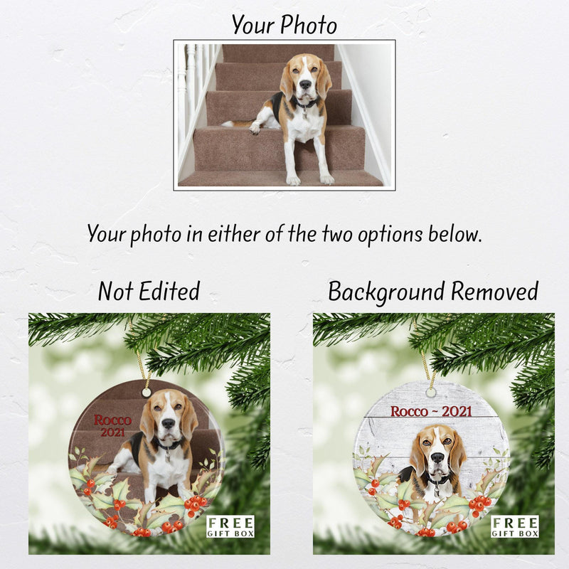 Custom Pet Ornament: Dog & Cat Memorial Keepsake