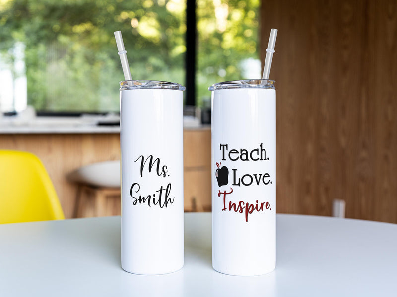 Skinny Tumbler, Teacher Appreciation Gift, Teacher Gift, Mothers Day Gift, Unique Gifts, Bridesmaid Gift, Gift for Mom, Sister Gift, DS30