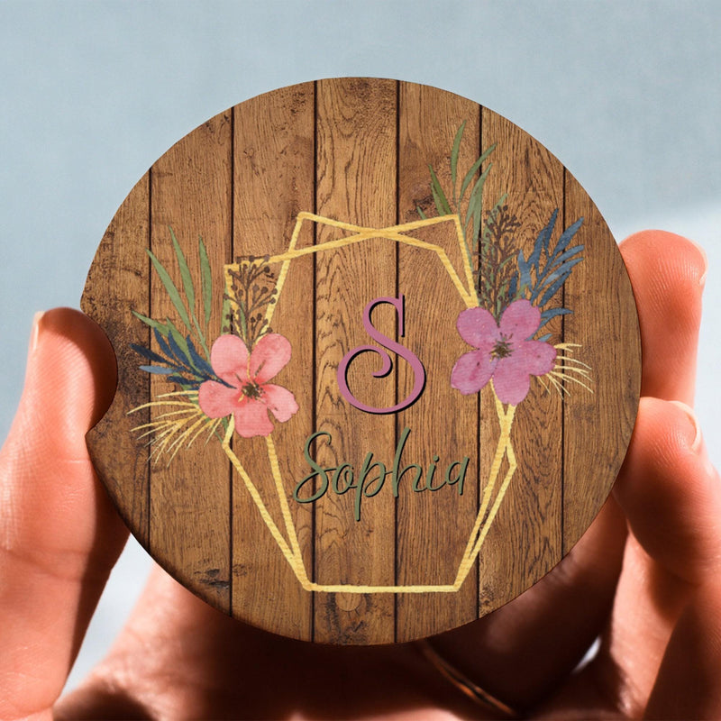 Car Coasters, Fearfully And Wonderfully Made, Personalized Gift, Anniversary Gift, Monogram Coasters, Wedding Gift,Car Accessories,CC51