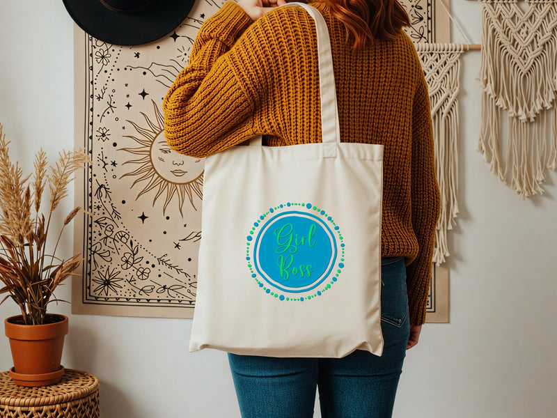 Girl Boss, Gift for Her, Girl Boss Gift, Tote Bag Quote, Tote Bag, Canvas Tote Bag, Canvas Bag, Shoulder Bag, Personalized Tote Bag, TG10