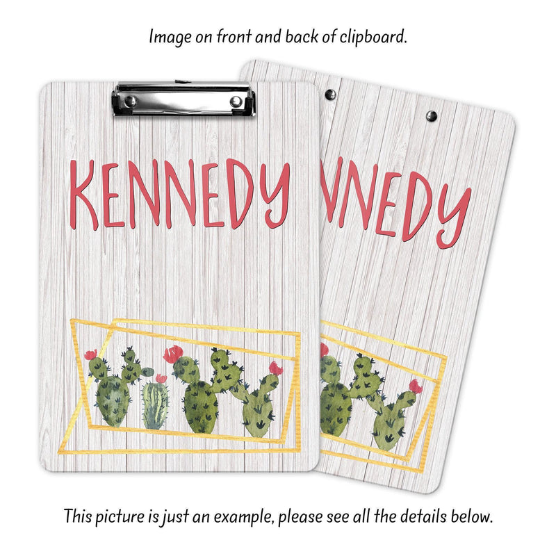 Cactus, Custom Clipboard, Monogram Clip Board, Monogram Teacher Gift, Personalized Office Gifts, Personalized Clip Board, CB19