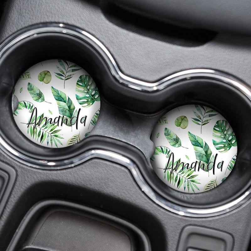 Boho Car Coasters - Cute Custom Coaster Set for Car Decor & Wedding Favors