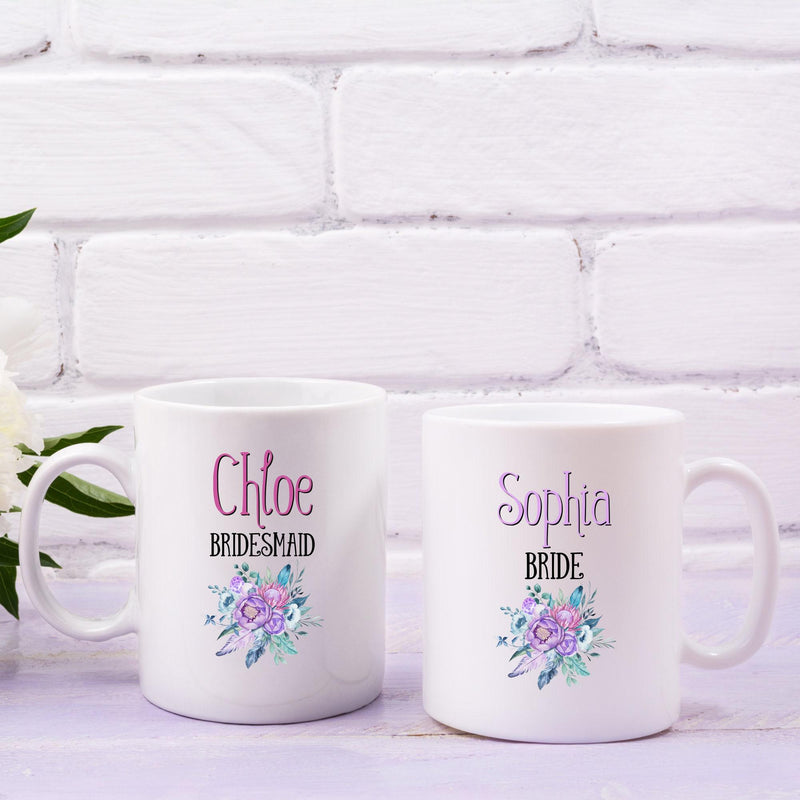 Personalized Bridesmaid Proposal & Bridal Party Gift Mugs