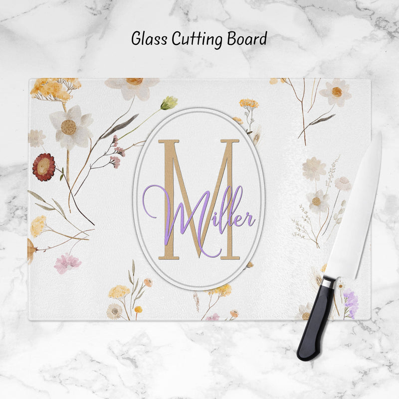 Cutting board, Glass Cutting Board, Personalized Cutting Board, Kitchen Decor, Wedding Gift, Anniversary Gift, Closing Gift, GC32