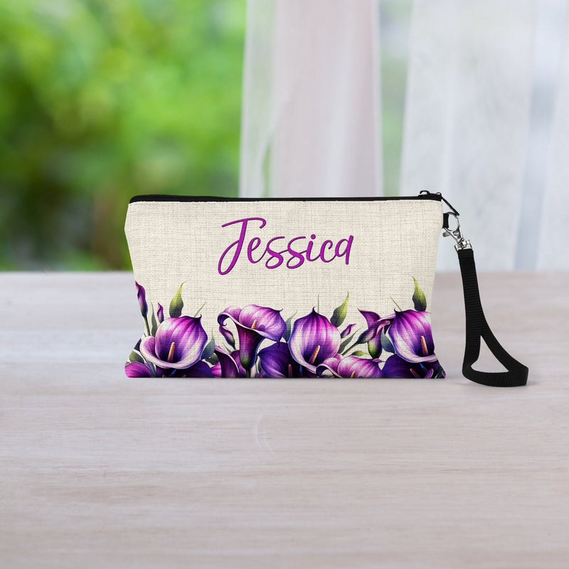 Calla Lily Spring Flowers Cosmetic Bag - Perfect Bridesmaid & Wedding Gift