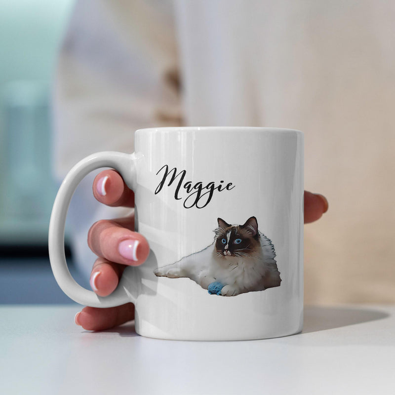 Custom Pet Portrait Mug: Personalized Dog or Cat Lover Gift