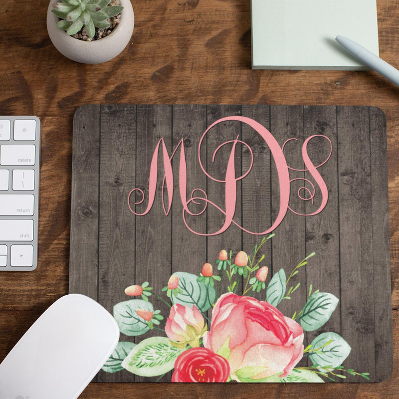 Floral Mouse Pad Personalized Mousepad Gift Birthday Gift Wedding Gift Unique Gift Personalized Gift Gift for Her Mom Gift MP62