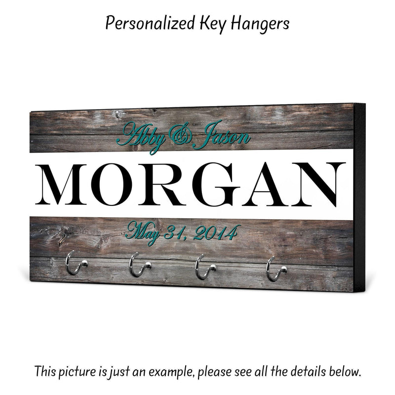 Personalized Housewarming Gift, New Home Gift, Key Holder, Key Rack, Key Hanger, Monogrammed Wedding Gift, Key Wall Organizer, KH12