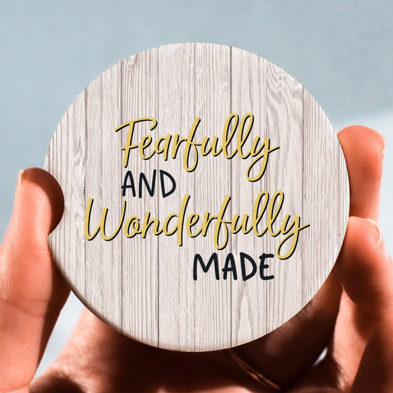 Car Coasters, Fearfully And Wonderfully Made, Personalized Gift, Anniversary Gift, Monogram Coasters, Wedding Gift, Car Accessories, CC102
