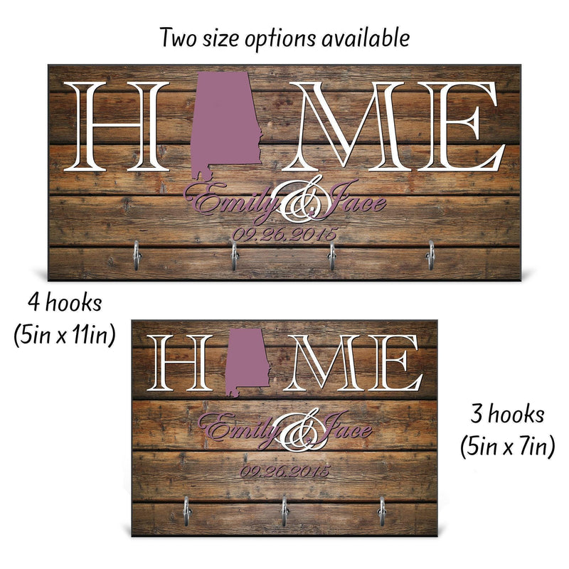 Personalized Housewarming Gift, New Home Gift, Key Holder, Key Rack, Key Hanger, Monogrammed Wedding Gift, Key Wall Organizer, KH07