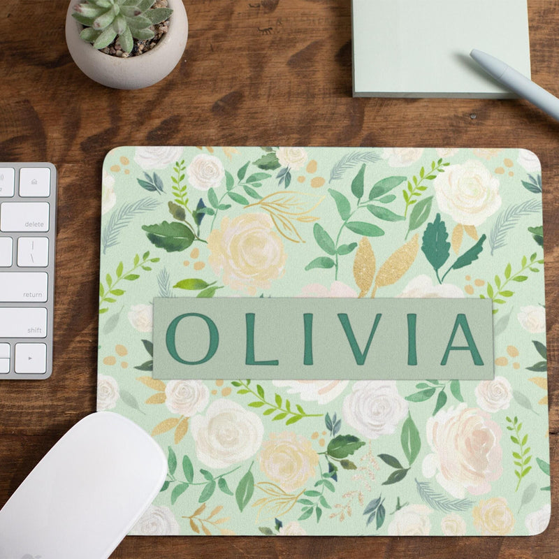 Floral Mouse Pad Personalized Mousepad Gift Birthday Gift Wedding Gift Unique Gift Personalized Gift Gift for Her Mom Gift MP59