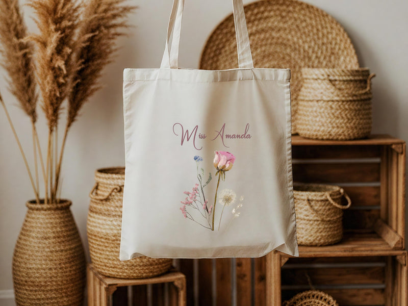 Gift for Her, Tote Bag, Canvas Tote Bag, Canvas Bag, Shoulder Bag, Linen Tote Bag, Bridesmaid Tote, Wedding Tote Bag, Bridesmaid Bag, TG73