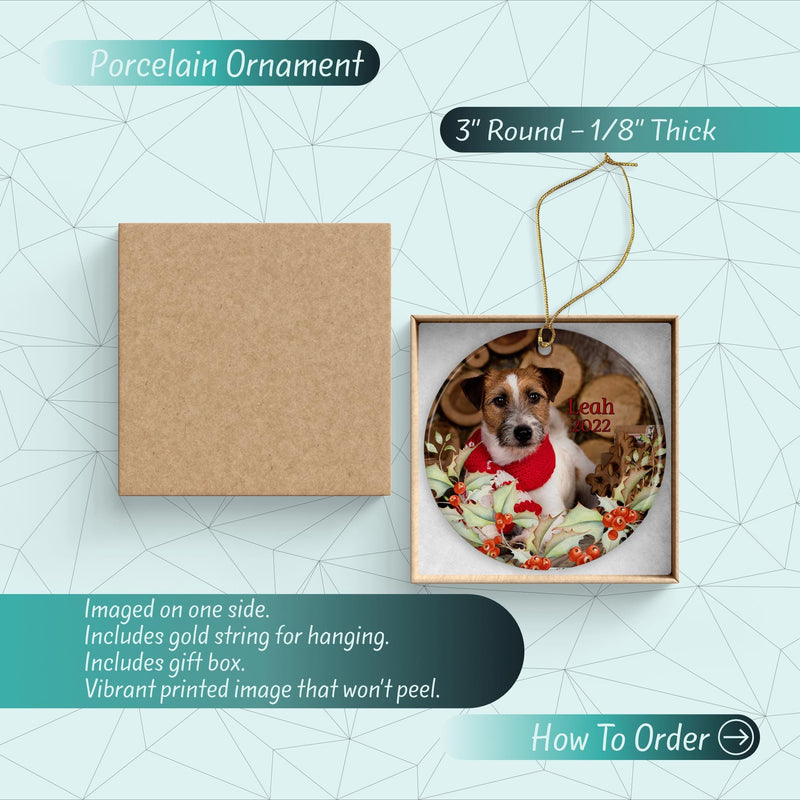 Custom Pet Photo Ornaments: Dog & Cat Memorial Gifts