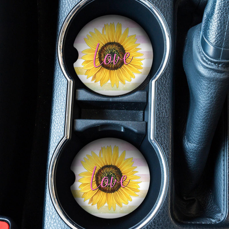 Sunflower Car Coasters Gift for Her Mothers Day Gift Wedding Favors Best Friends Gifts Graduation Gift Gifts for Mom Sister Gift, CC83