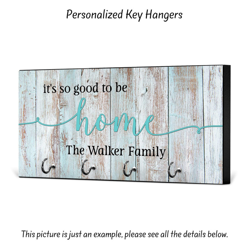 Personalized Key Holder for Wall: Boho Home Decor