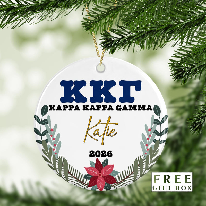 Kappa Kappa Gamma Ornament: Custom Sorority Gift