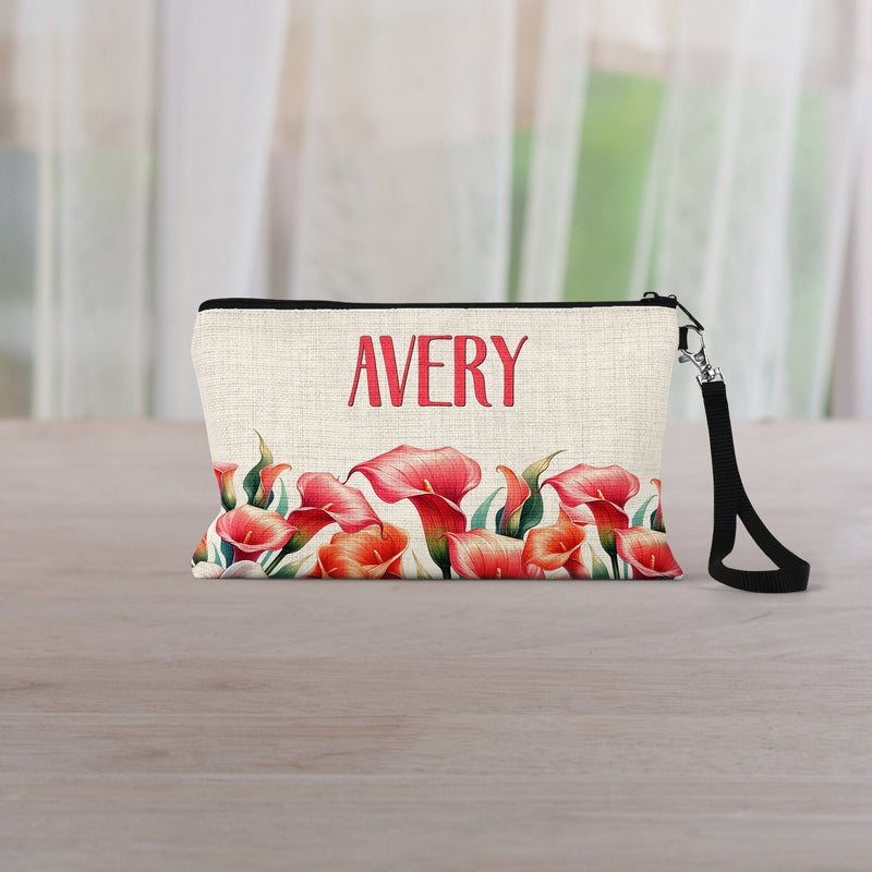 Calla Lily Spring Flowers Cosmetic Bag - Perfect Bridesmaid & Wedding Gift