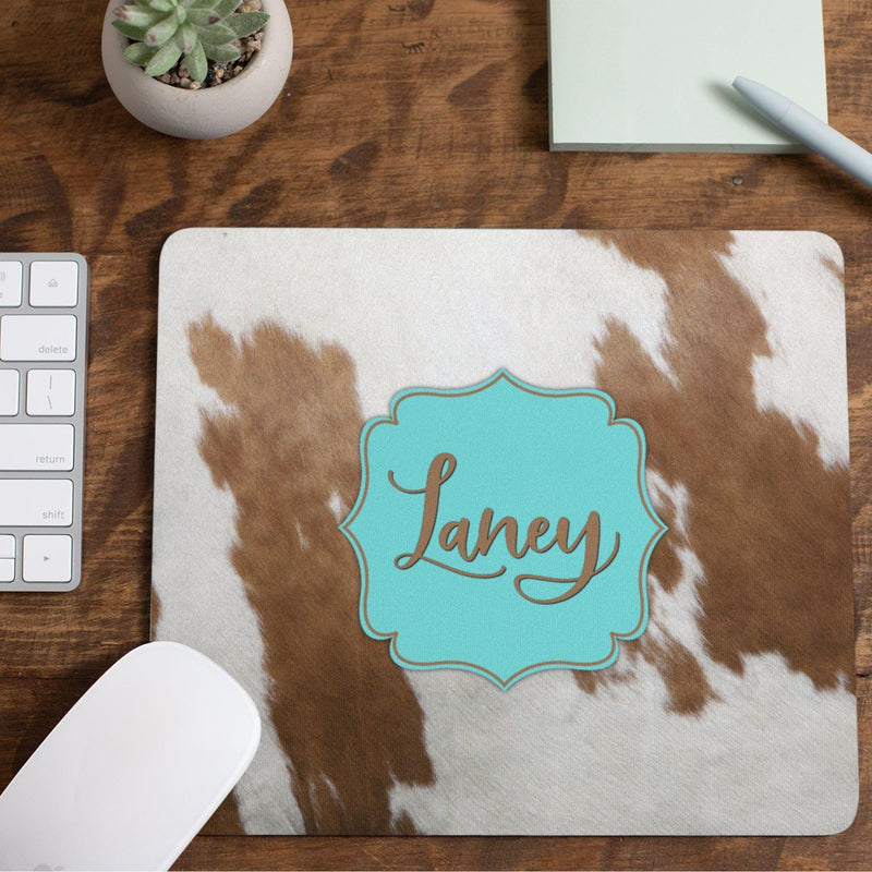 Cow Print Mouse Pad: Personalized Animal Print Desk Accessory