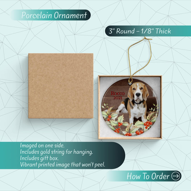 Custom Pet Photo Ornaments: Dog & Cat Memorial Gifts