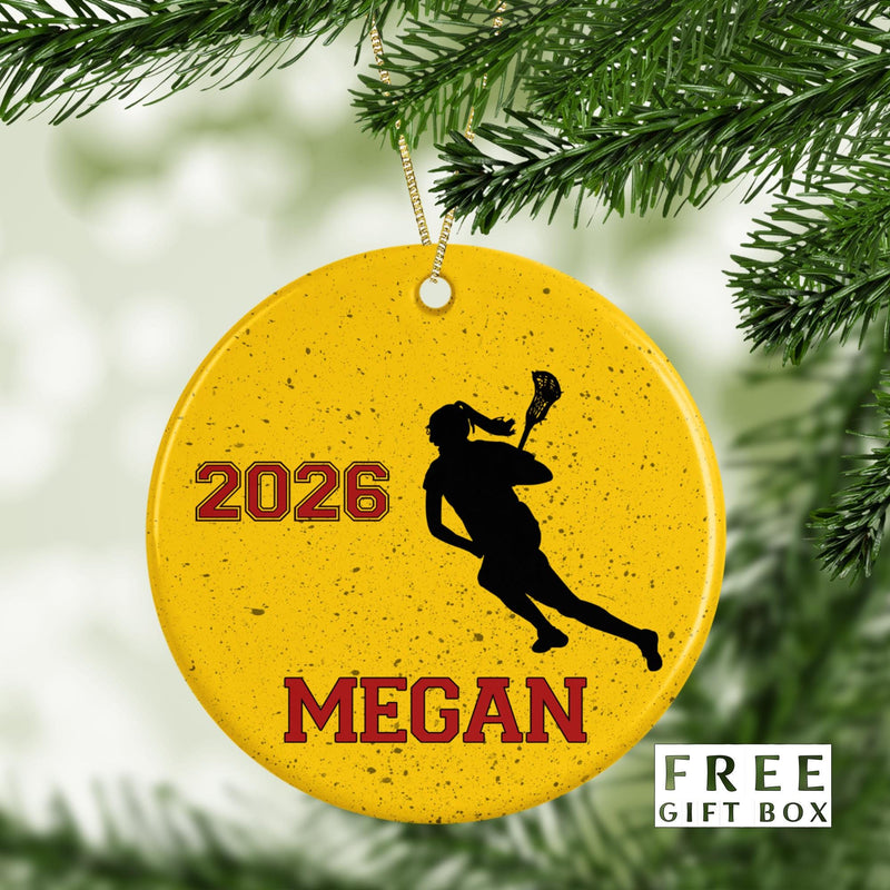 Lacrosse Graduation Christmas Ornaments - Senior & Coach Gift