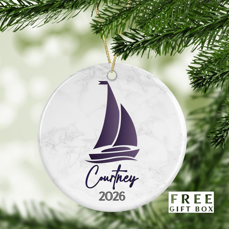 Tri Sigma Sorority Ornament: Custom Porcelain Greek Gift