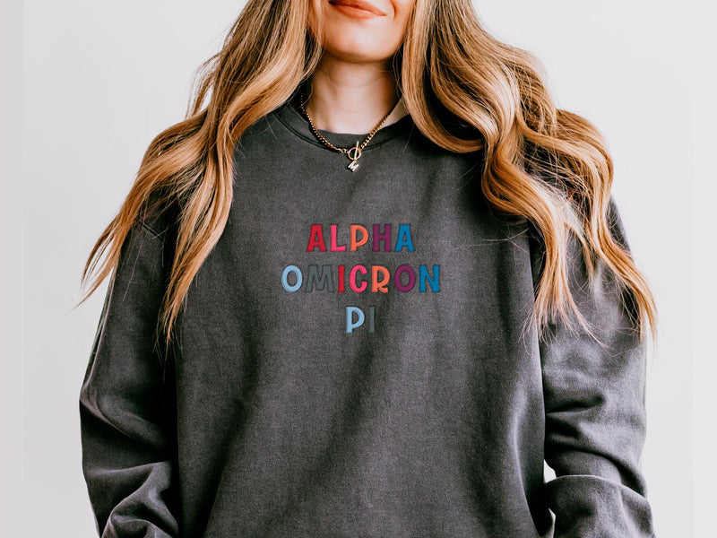 Alpha Omicron Pi Sweatshirt – Big Little Sorority Gift