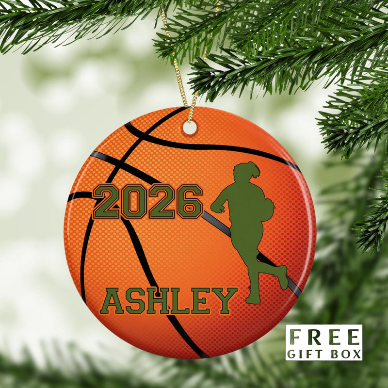 Girl Basketball Ornament: Unique Graduation & Holiday Gift