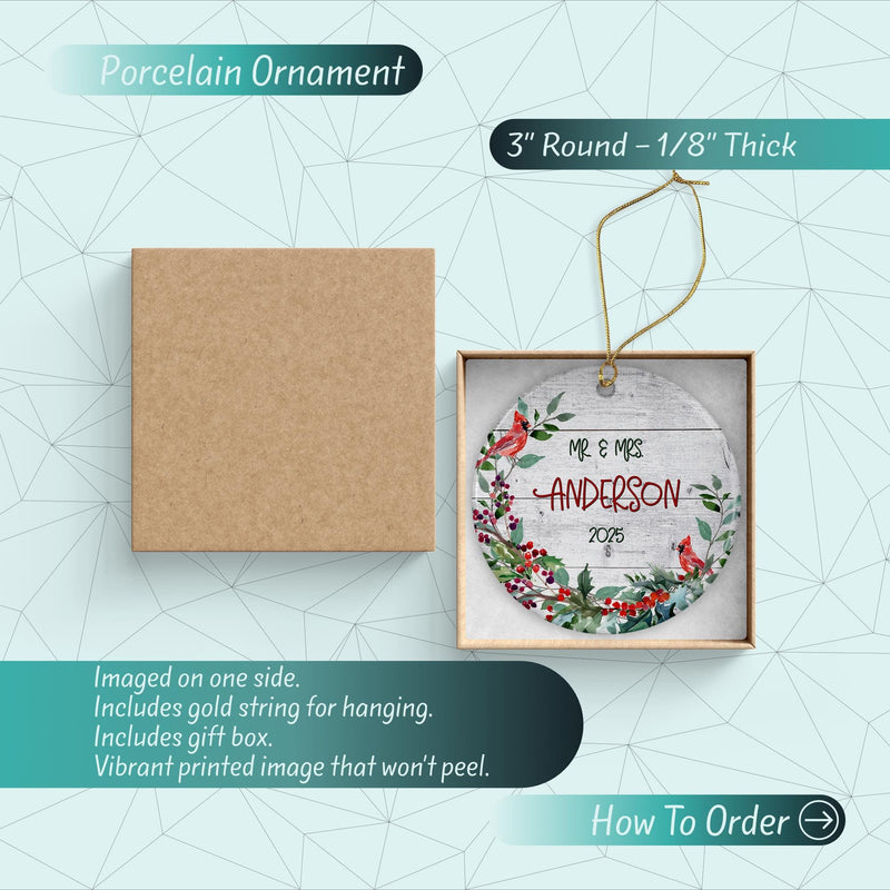 Our First Christmas Engaged Ornament - Couples & Family Christmas Tree Keepsake