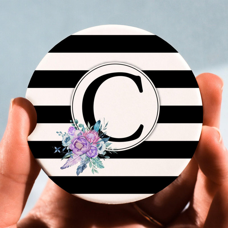 Boho Car Coasters - Cute Custom Coaster Set for Car Decor & Wedding Favors