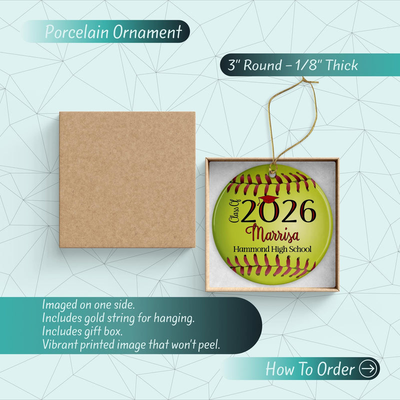 Softball Ornament - Unique Keepsake & Gift