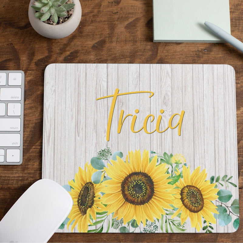Sunflower, Sunflower Gift, Mouse Pad Personalized Mousepad Birthday Gift Unique Gift Personalized Gift Gift for Her MP86